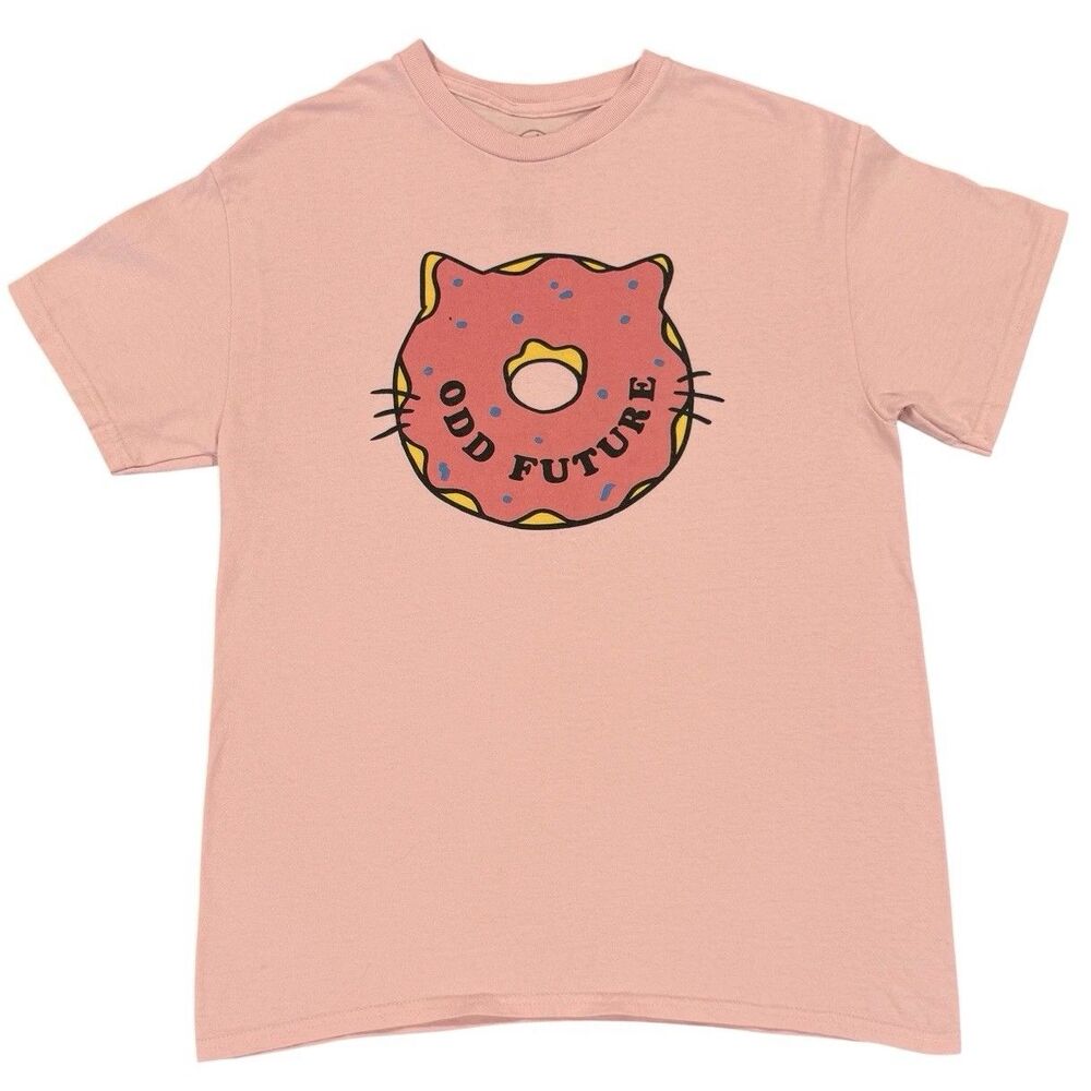 Odd Future T Shirt Mens Medium Pink Donut Cat Graphic OFWGKTA Tyler The Creator